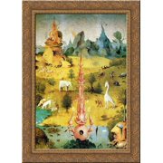 The Garden of Earthly Delights detail 20x24 Gold Ornate Wood Framed Canvas Art by Bosch, Hieronymus