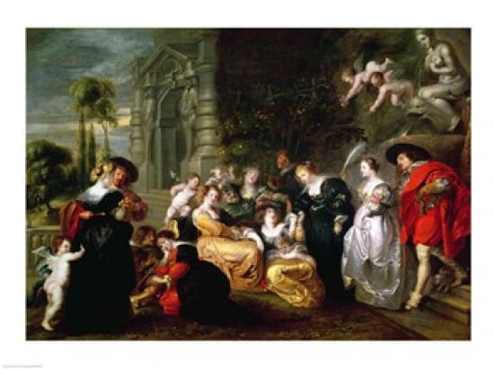 The Garden of Love Canvas Art - Peter Paul Rubens (24 x 18)
