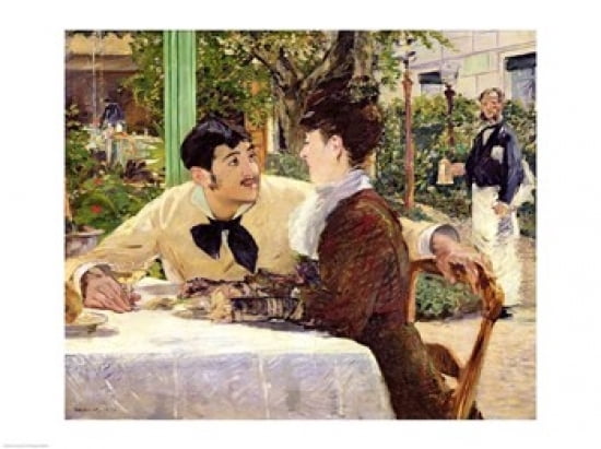 The Garden of Pere Lathuille 1879 Canvas Art - Edouard Manet (36 x 24)
