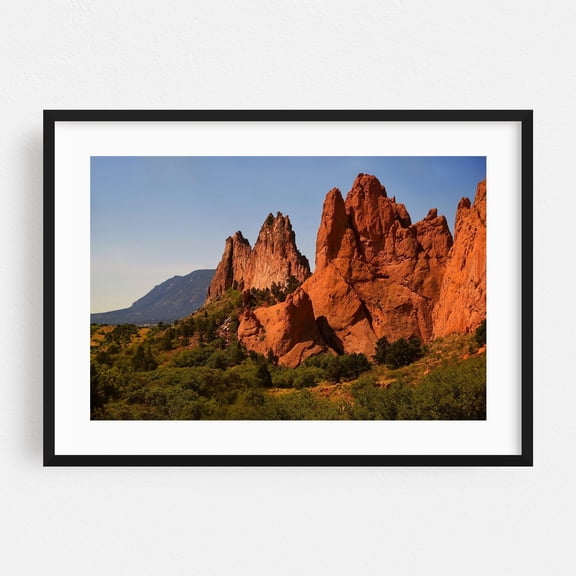 The Garden of the Gods - Colorado Springs Colorado Photography Black Framed Wall Art Print 16 x 24 inches