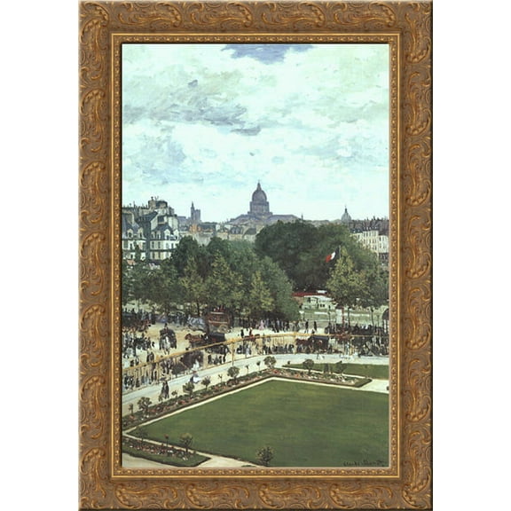 The Garden of the Princess 19x24 Gold Ornate Wood Framed Canvas Art by Monet, Claude