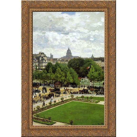 The Garden of the Princess 20x24 Gold Ornate Wood Framed Canvas Art by Monet, Claude