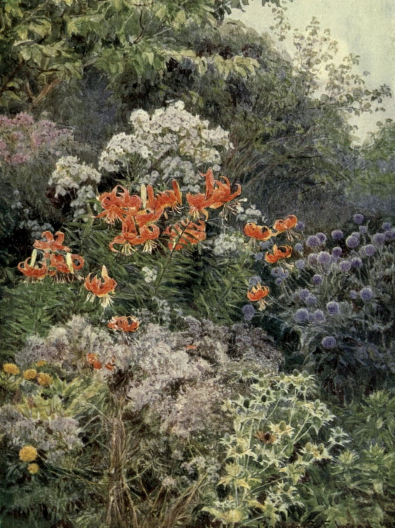 The Garden that I Love 1906 The Careless Grace of Autumn Canvas Art - George S Elgood (18 x 24)