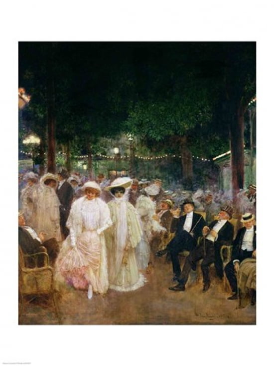 The Gardens of Paris Canvas Art - Jean Beraud (18 x 24)