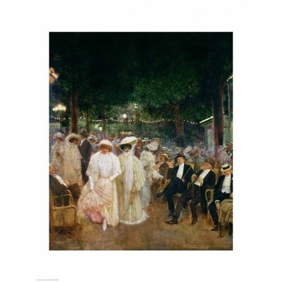 The Gardens of Paris Poster Print by Jean Beraud (18 x 24)