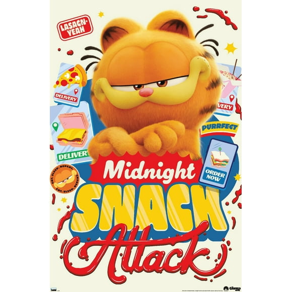 The Garfield Movie - Midnight Snack Attack Wall Poster, 22.375" x 34"