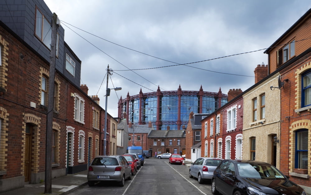 The Gasometer now converted into apartments and small terraced houses Dublin City Ireland Canvas Art - Panoramic Images (15 x 24)