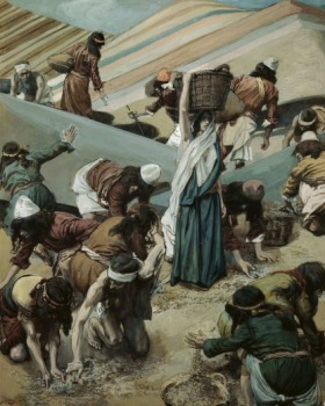 The Gathering of Manna  James J Tissot (1836-1902 French) Jewish Museum New York Canvas Art - James Tissot (18 x 24)