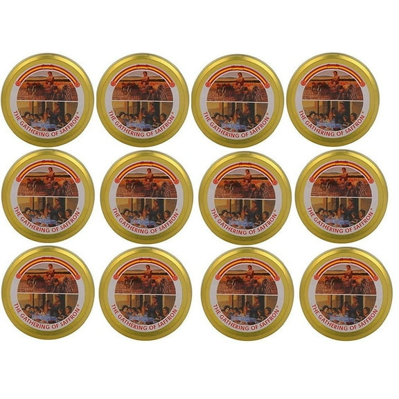 The Gathering of Saffron Brand Saffron, 2 gm X 12 tins Pure Spanish, Imported by Aiva Products