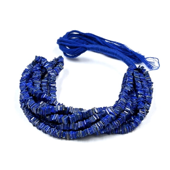 The Gems Grid Natural Lapis Lazuli Heishi Beads 55.5mm Square 816 Strand