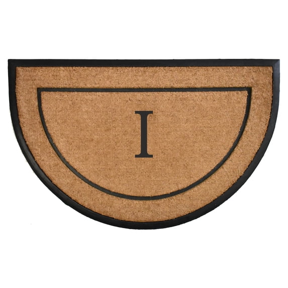 The General Half-Circle Monogram Doormat , 30" x 48", Letter I