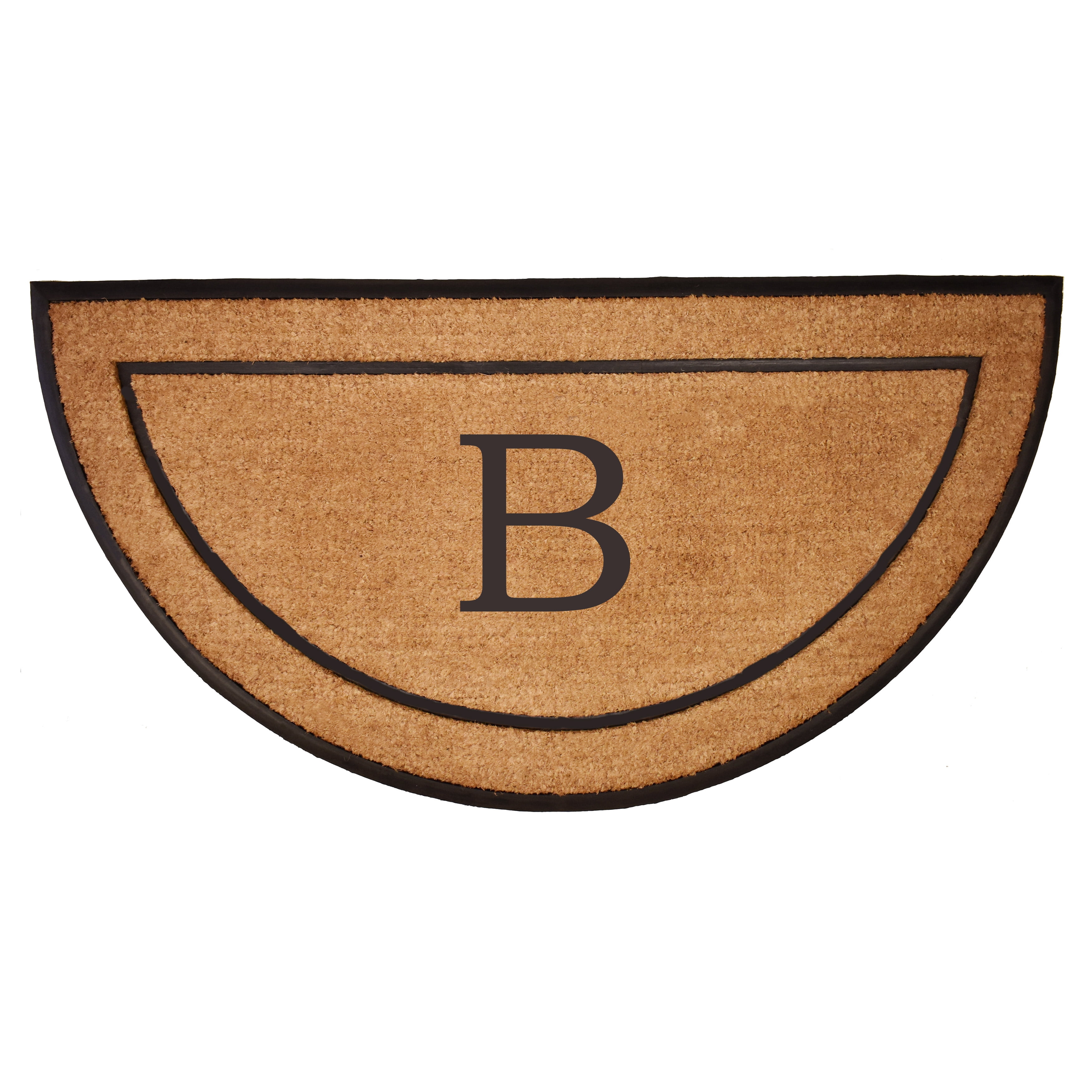 The General Half-Circle Monogram Doormat , 36" x 72", Letter B