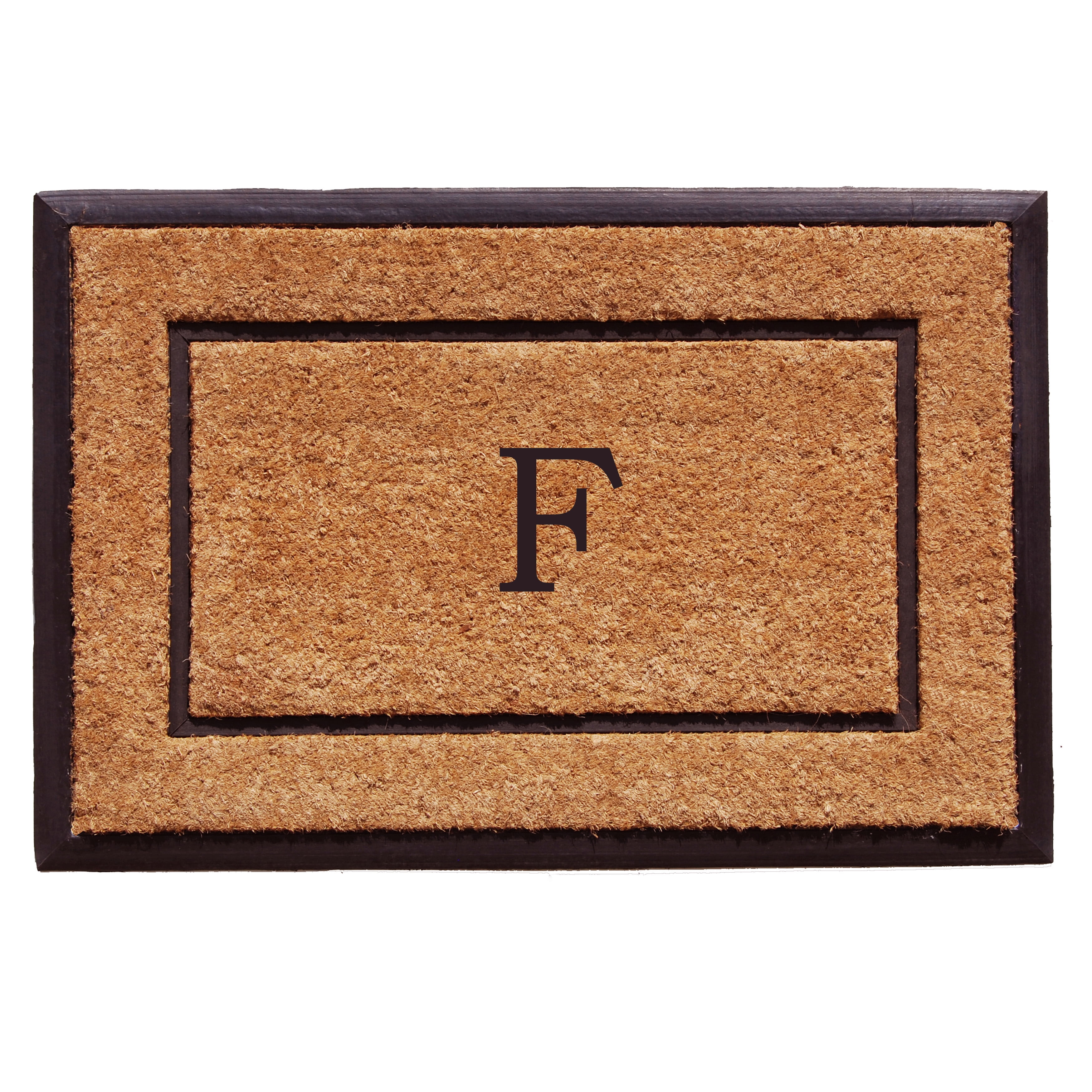 The General Monogram Doormat, 18" x 30", Letter F