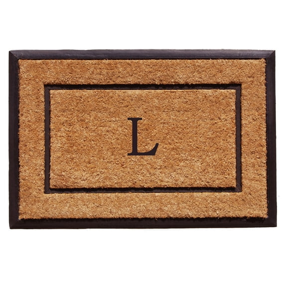 The General Monogram Doormat, 18" x 30", Letter L