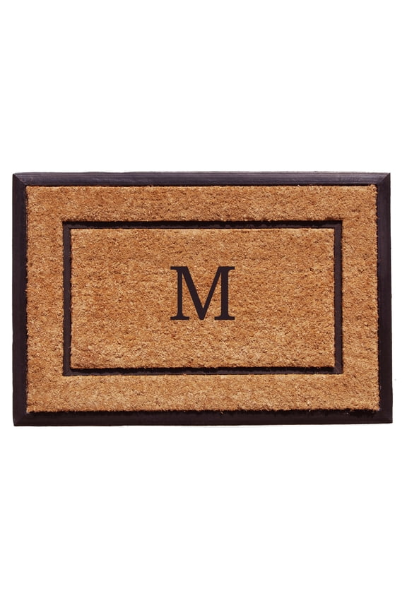 The General Monogram Doormat, 18" x 30", Letter M