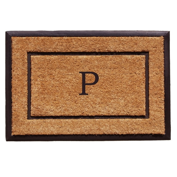 The General Monogram Doormat, 18" x 30", Letter P