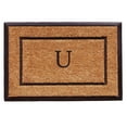 thumbnail image 1 of The General Monogram Doormat, 18" x 30", Letter U, 1 of 3