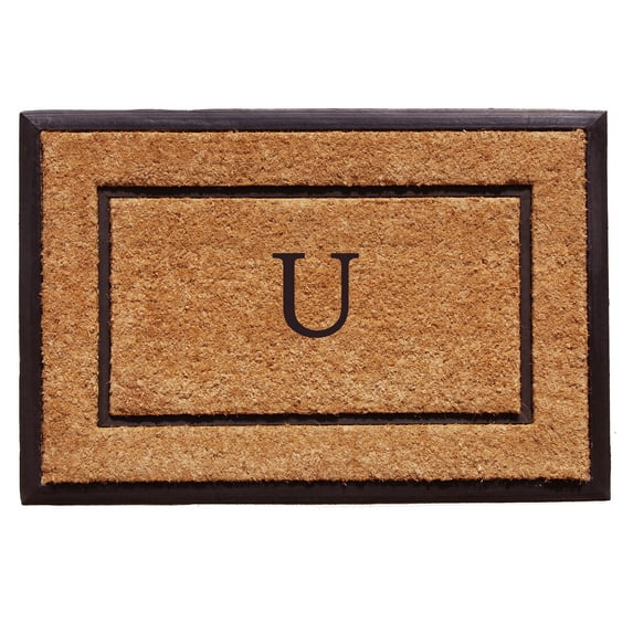 The General Monogram Doormat, 18" x 30", Letter U