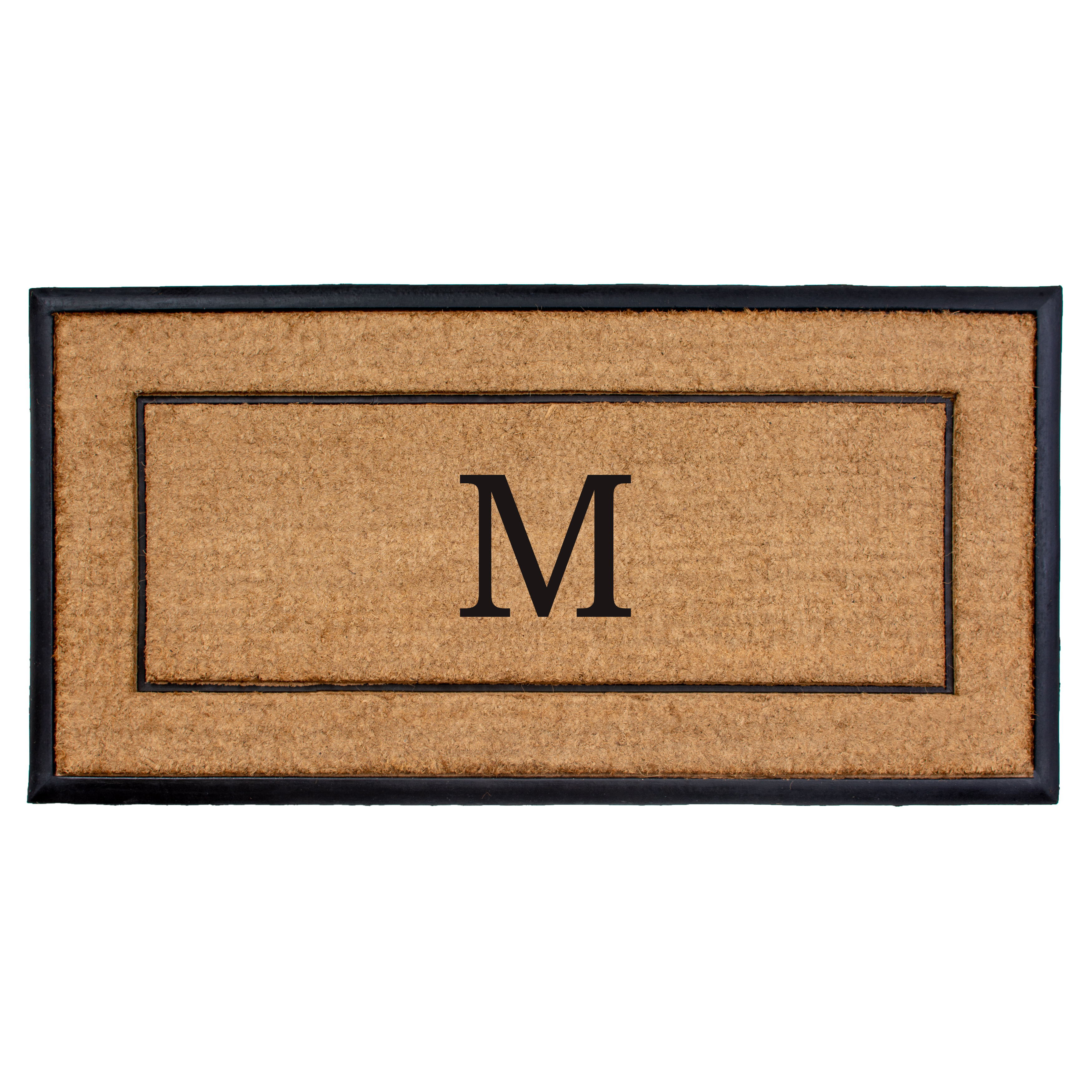 The General Monogram Doormat, 24" x 48", Letter M
