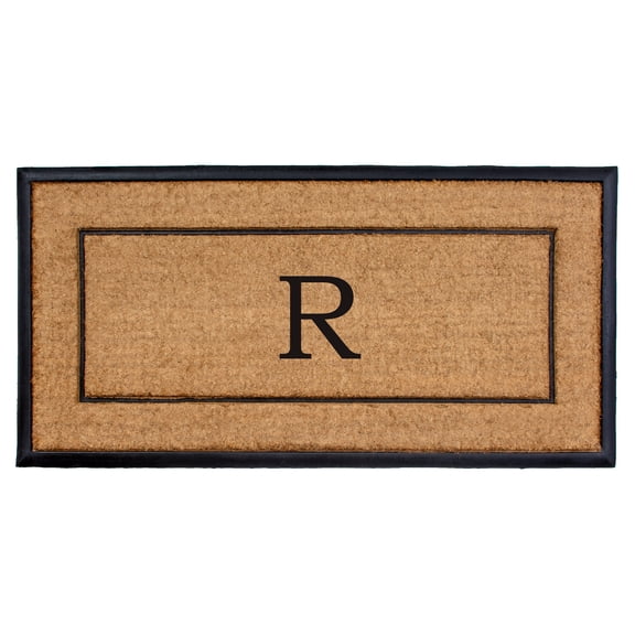 The General Monogram Doormat, 24" x 48", Letter R