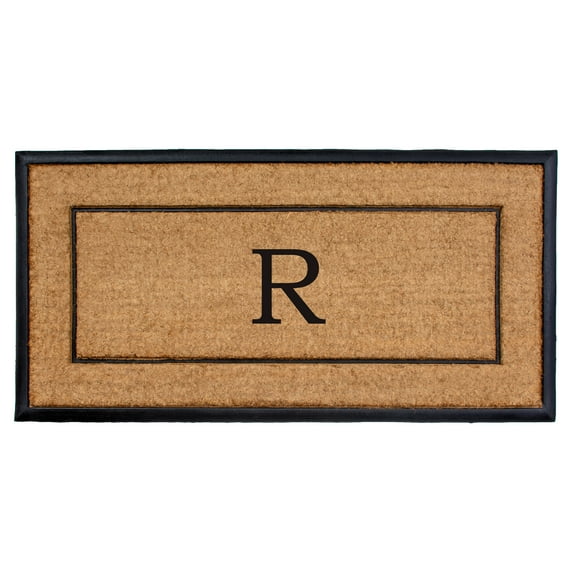 The General Monogram Doormat, 24" x 48", Letter R