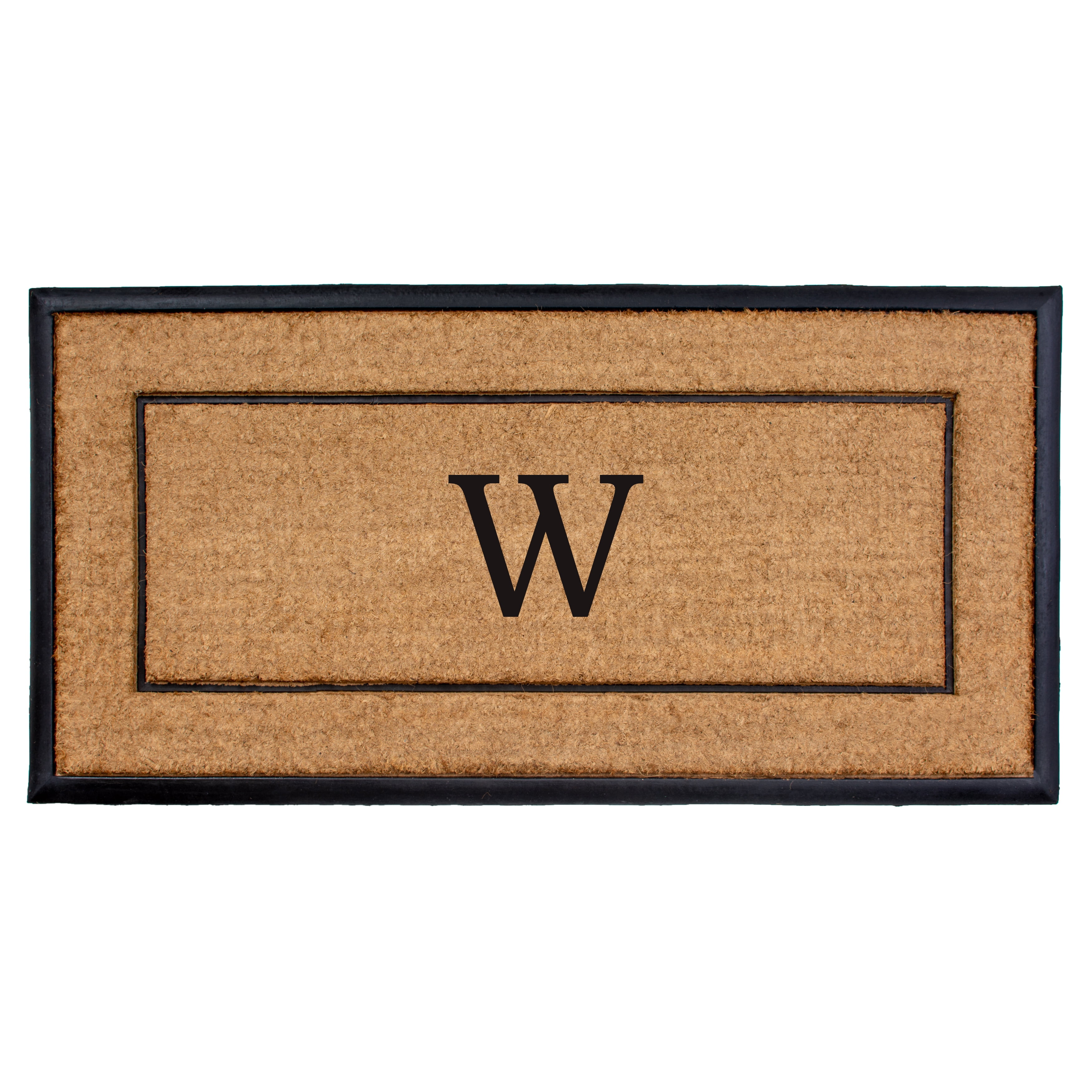 The General Monogram Doormat, 24" x 48", Letter W