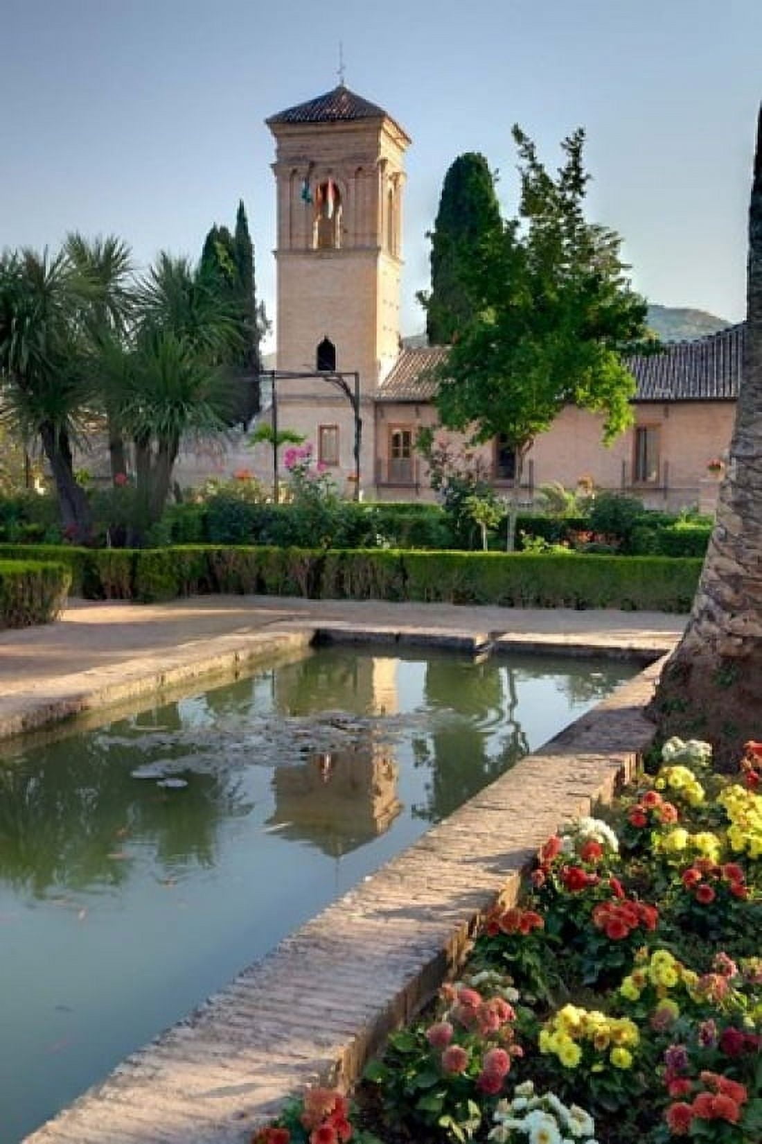The Generalife Gardens in the Alhambra grounds Granada Spain Canvas Art - Julie Eggers DanitaDelimont (18 x 24)