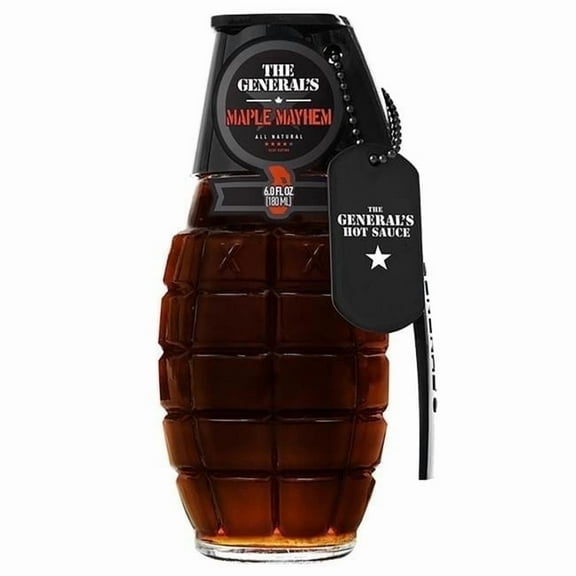The Generals Maple Mayhem Vermont Maple Syrup Infused with Habanero Peppers - 3/5 Heat Rating, 6oz