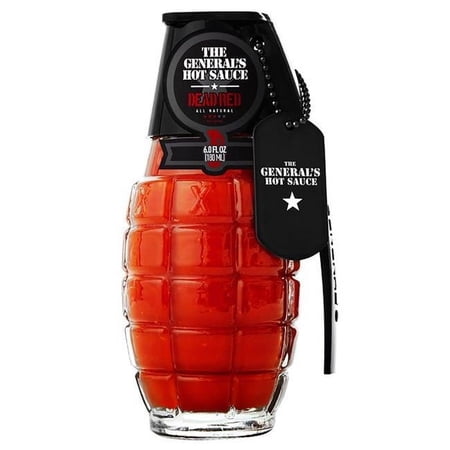 The Generals Hot Sauce 6 oz All Natural Dead Red Sauce
