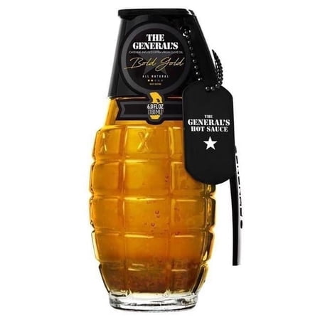 The General’s Hot Sauce Bold Gold 6 oz – Cayenne-Infused Extra Virgin Olive Oil