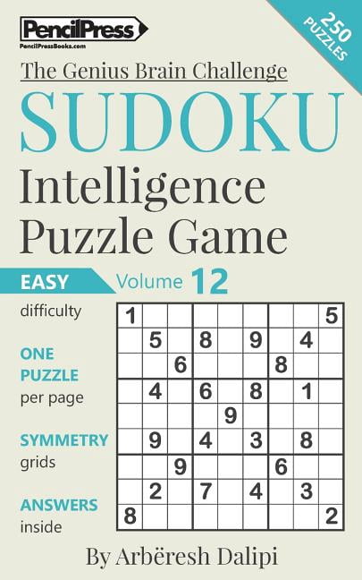 The Genius Brain Challenge: Sudoku Puzzle Books Volume 12. Easy. Sudoku Intelligence Puzzle Game (Series #12) (Paperback)