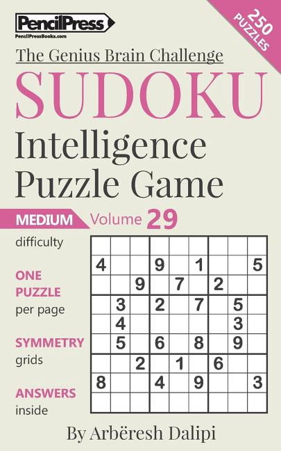 The Genius Brain Challenge: Sudoku Puzzle Books Volume 29. Medium. Sudoku Intelligence Puzzle Game (Paperback)