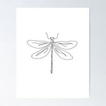 The Gentle Dragonfly Poster Wall Art, Modern Wall Decor For Living Room Bedroom, 8x12 UNFRAMED