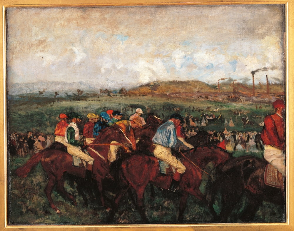 The Gentlemens Race Before The Start Canvas Art - (36 x 24)