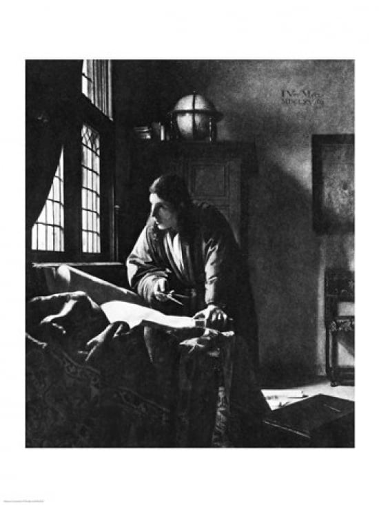 The Geographer 1669 Canvas Art - Johannes Vermeer (18 x 24)