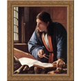 thumbnail image 1 of The Geographer [detail: 1] 20x23 Gold Ornate Wood Framed Canvas Art by Vermeer, Johannes, 1 of 2