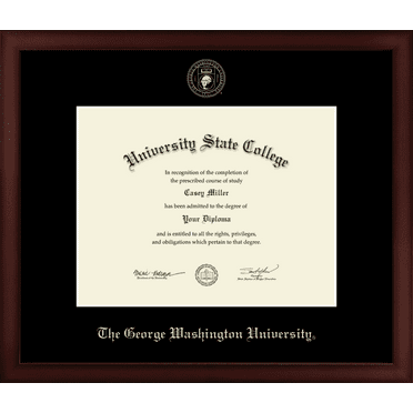 The George Washington University Diploma Frame, Document Size 11" x 8.5"