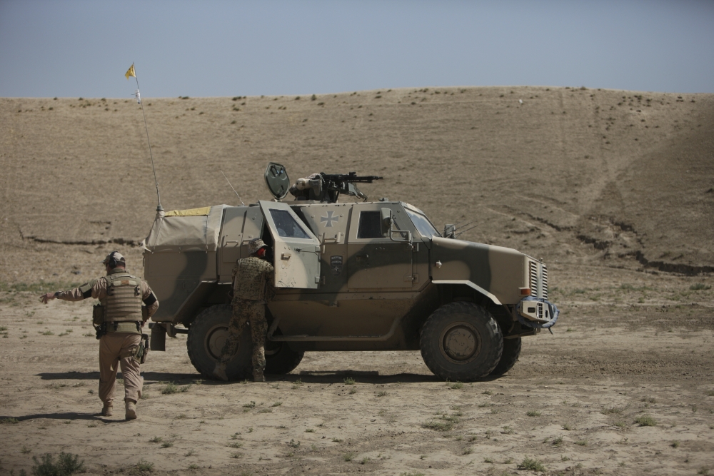 The German Army ATF Dingo armored vehicle Canvas Art - Terry MooreStocktrek Images (18 x 12)