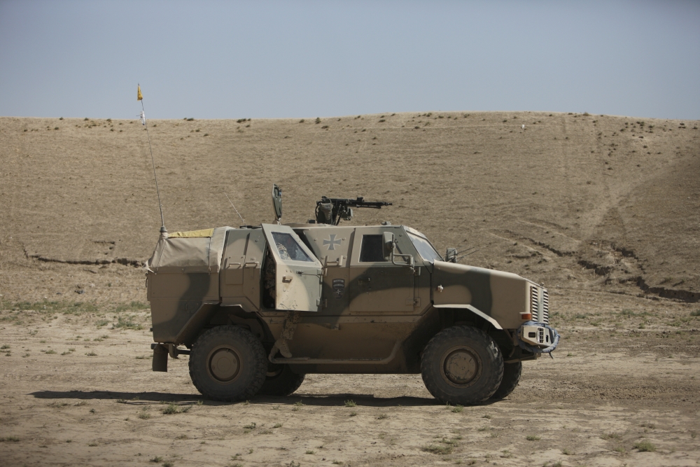 The German Army ATF Dingo armored vehicle Canvas Art - Terry MooreStocktrek Images (35 x 24)