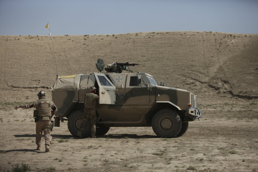 The German Army ATF Dingo armored vehicle Canvas Art - Terry MooreStocktrek Images (35 x 24)