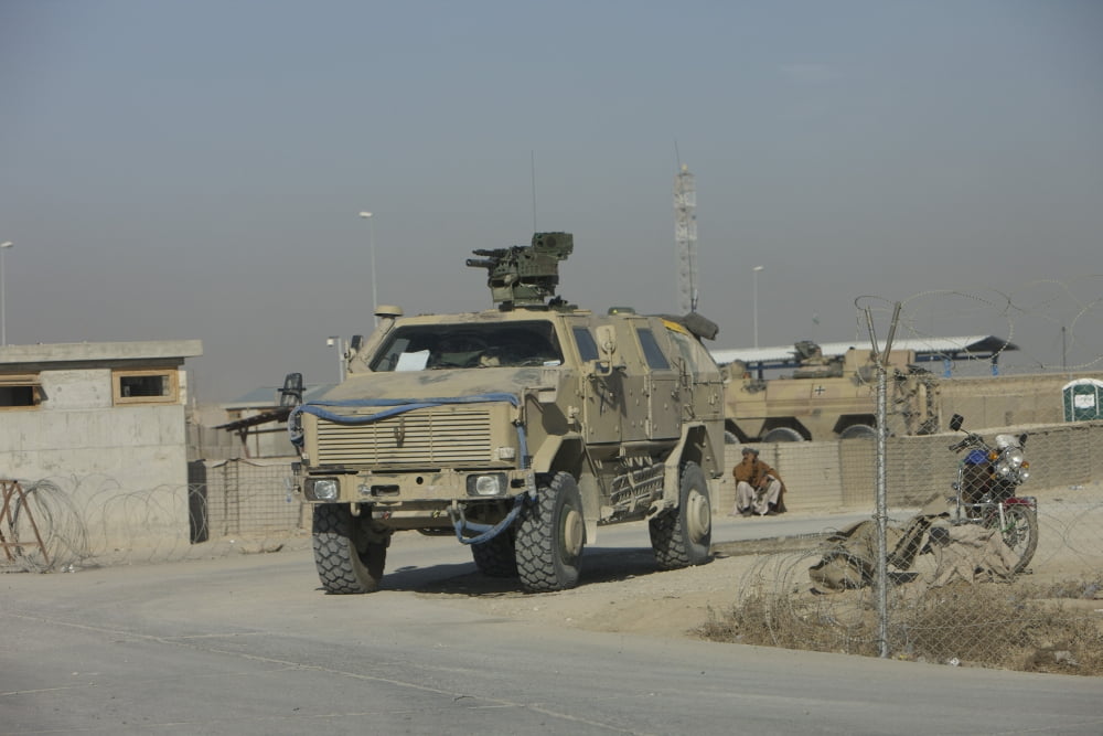 The German Army ATF Dingo with a turret mounted Rheinmetall MG3 Canvas Art - Terry MooreStocktrek Images (35 x 24)