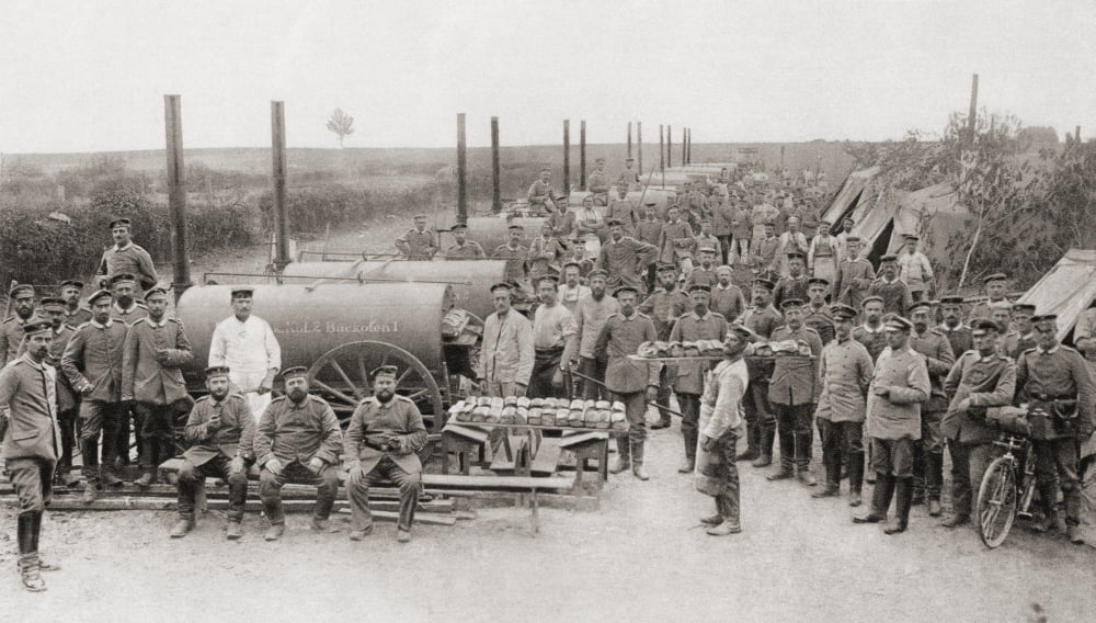 The German Armys Field Bakeries During World War I From The Illustrated War News 1915 Canvas Art - Ken Welsh Design Pics (38 x 22)