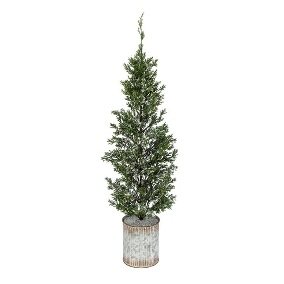 The Gerson Company 35 in Snowy Pine Tree in a Tin Pot - N/A