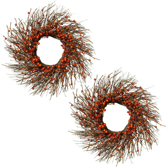 The Gerson Company Gold Accented Dried Twig and Autumn Berries Wreath