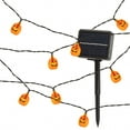 thumbnail image 1 of The Gerson Company Solar Powered Jack o Lantern Pumpkin Light String, 1 of 2