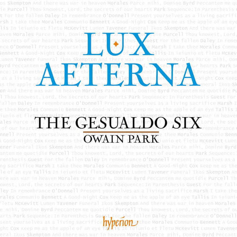 The Gesualdo Six & Owain Park - Lux aeterna - Music & Performance - CD ...