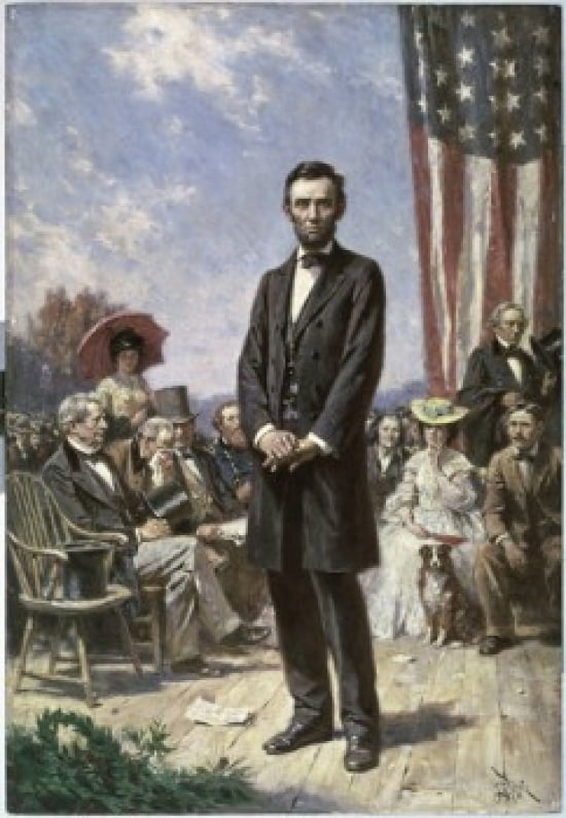 The Gettysburg Address Jean Leon Gerome Ferris (1863-1930 American) Canvas Art - Jean Leon Gerome Ferris (18 x 24)