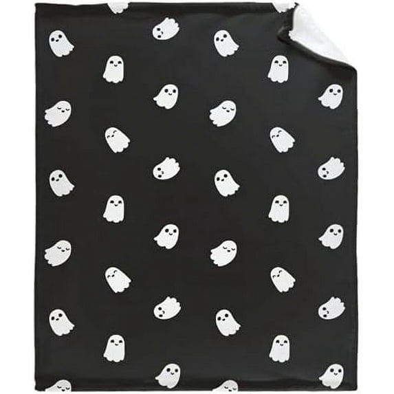 The Ghost Flannel Blanket Decor Soft Cozy Warm Fluffy Blanket for Bed Couch Travel Beach 50x40 inch for Kids