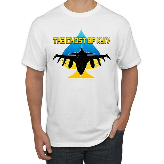 The Ghost Of Kyiv Men's Graphic T-Shirt, White, XX-Large