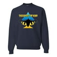thumbnail image 1 of The Ghost Of Kyiv Unisex Crewneck Graphic Sweatshirt, Navy, Small, 1 of 4